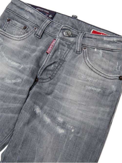 Jeans bambino Dsquared2 grigio regular fit con effetto used Dsquared Kids | DQ3582D0AI2DQ03